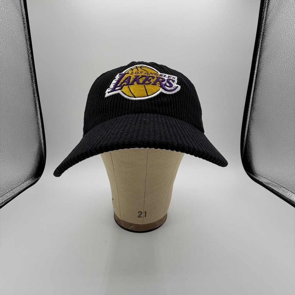 Los Angeles Lakers Corduroy Hat '47 Brand Clean Up Adjustable Strapback Cap NEW - Picture 3 of 11